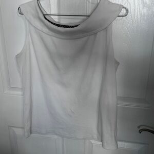 Rafaella White Sleeveless Tank Top
